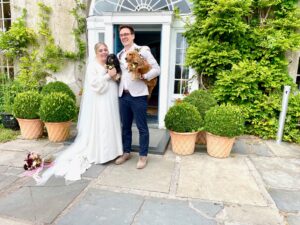 Outdoor wedding at Ballymaloe House, East Cork with dogs as ring bearers -Caroline McCarthy - Your Celebrant Ireland - Registered Solemniser & Celebrant in Ireland conducting wedding and elopment ceremonies. Useful information and advise, articles and blogs on getting married in Ireland