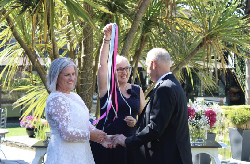 Older couple getting married - at Blairscove, West Cork wedding by Celebrant Ireland Caroline McCarthy Celebrant & Registered Celebrant Ireland - Cork Kerry Tipperary Limerick Kildare and more